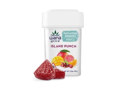 Wana Island Punch Fast Acting Indica Gummies | Wana | 100mg | Elevated ...