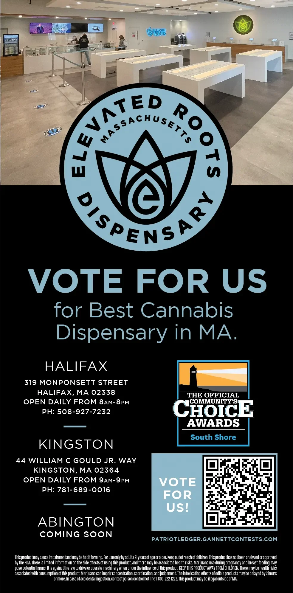 Vote For Us - Elevated Roots Cannabis Dispensary | Abington Halifax ...
